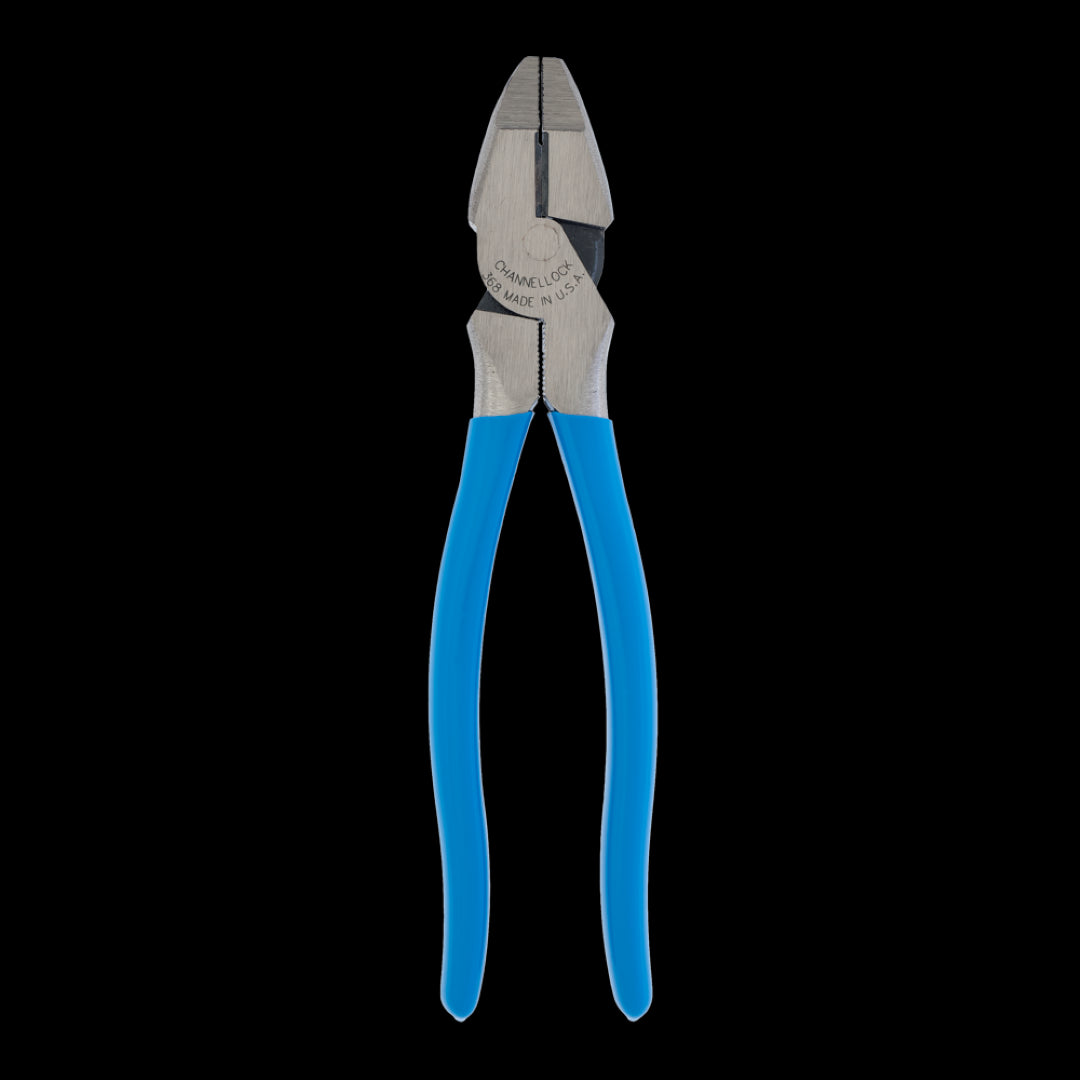 CHANNELLOCK 215mm Linesman Plier featuring Xtreme Leverage Technology, high carbon steel, and ergonomic grips for optimal performance.