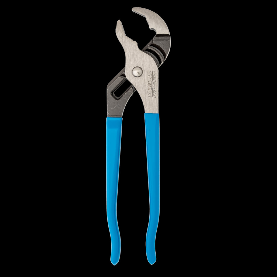 CHANNELLOCK 255mm V-Jaw plier showcasing a durable design with blue grips, ideal for plumbing and general repairs.