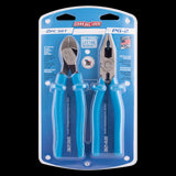 CHANNELLOCK Linesman and Diagonal Cutting Plier Set with insulated grips, high carbon steel, and precision cutting edges for electrical work.