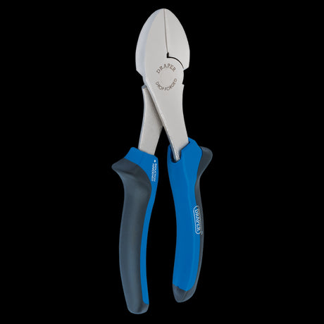 DRAPER 180mm Diagonal Cut Plier with soft grip handles for precision cutting of medium hard wire up to 1.6mm, made from durable carbon steel.