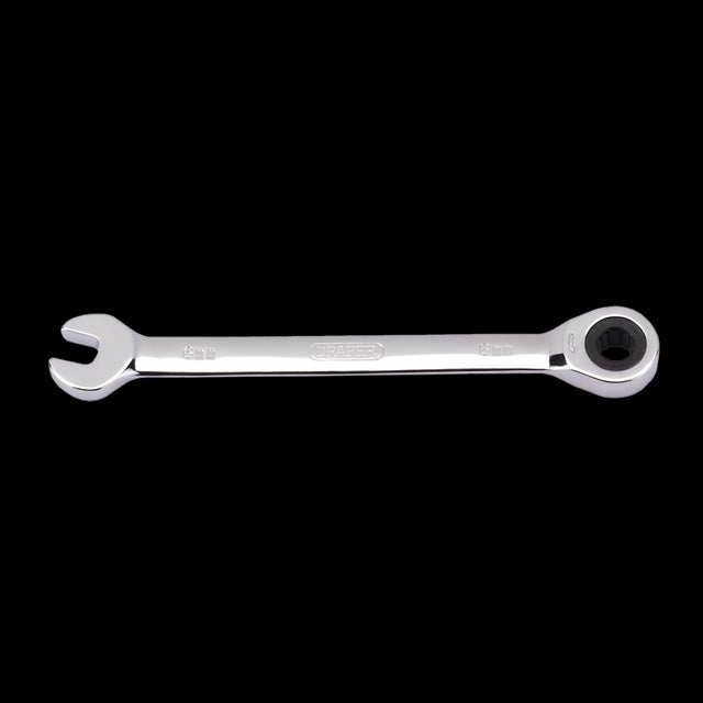 6mm ratcheting combination spanner with chrome vanadium steel, ergonomic grip, ideal for efficient nut and bolt operations.