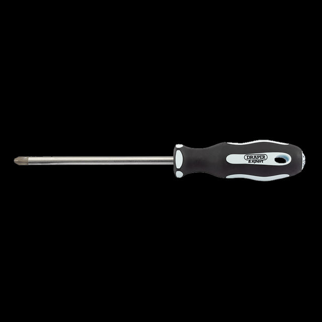 DRAPER Ergo Screwdriver (150mm x PH3) with soft-grip handle, SVCM blades, and sand blasted tip for excellent grip and control.