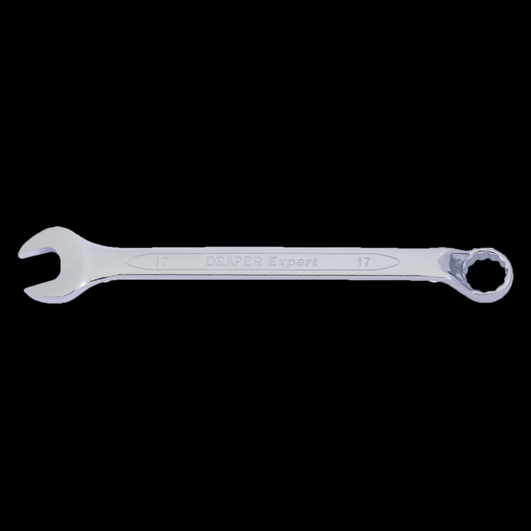 DRAPER 17mm Hi-Torq Ring & Open End Spanner for superior grip, torque, and corrosion resistance in mechanical and plumbing tasks.