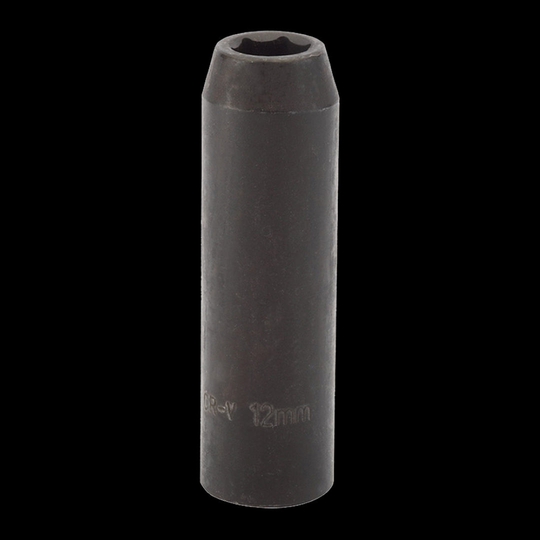 DRAPER 12mm 1/2 Inch Drive Deep Impact Socket