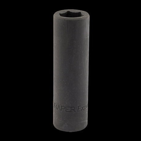 DRAPER 15mm deep impact socket crafted from chrome vanadium steel, designed for durability and high-torque applications.