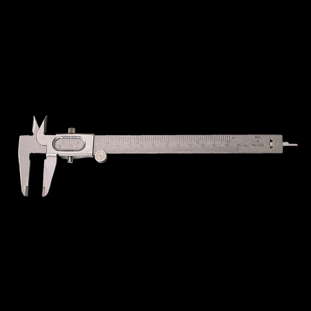 DRAPER 150mm Roller Vernier Caliper for precise internal, external, and depth measurements with metric and imperial graduations.