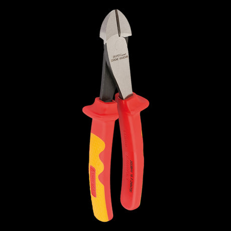 DRAPER 200mm VDE Side Cutter Plier with chrome vanadium steel, insulated handles, and tested for 10,000V safety.