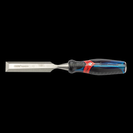 25mm DRAPER Poundthru Wood Chisel with chrome vanadium steel blade, soft grip handle, ideal for precision woodworking tasks.