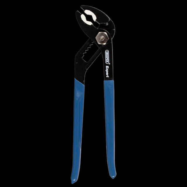 DRAPER 245mm Soft Jaw Plier with adjustable jaws, no-nip design, and cushion-grip handles for delicate tasks and easy grip.