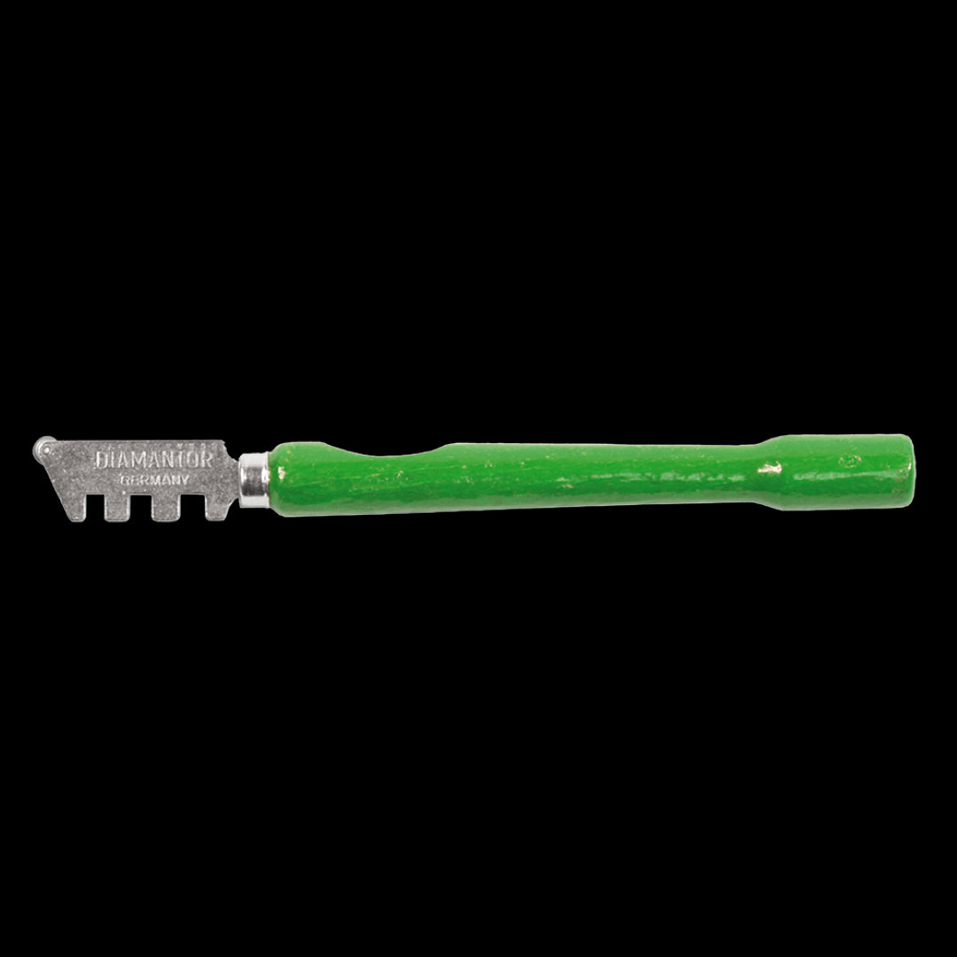 TOOLWARE Glass Cutter featuring a single wheel and ergonomic handle for precise, effortless glass cutting. Ideal for artists and DIYers.