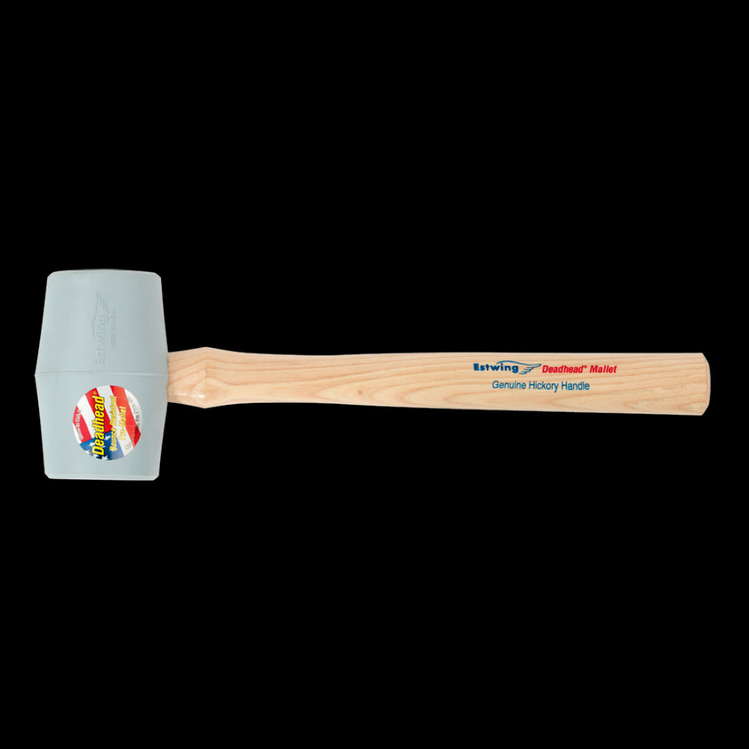 ESTWING 12oz Deadhead Rubber Mallet with hickory handle, designed for precision, non-marring, and easy handling in DIY projects.