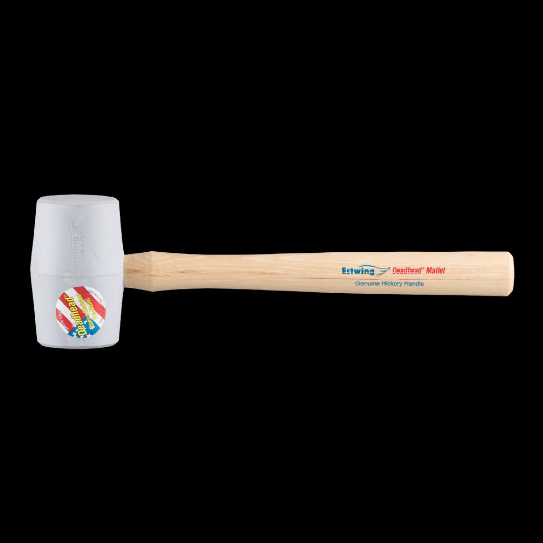 ESTWING 18oz Deadhead Rubber Mallet featuring a non-marring rubber head and a durable hickory handle for precision and control.