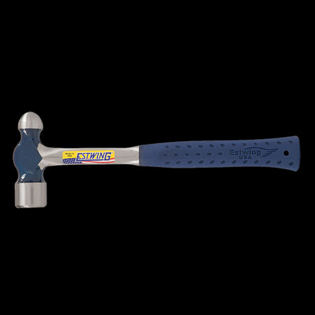 ESTWING 24oz Ballpein Hammer with shock-reducing grip, polished steel finish, ideal for metalwork and striking tools.