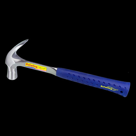 ESTWING 24oz Curve Claw Hammer with solid steel construction, ergonomic grip, and smooth face for precision carpentry tasks.