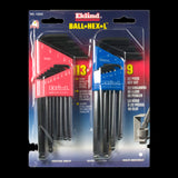 22-piece EKLIND Ball-Hex Key Set with holder, featuring both metric and imperial sizes, crafted from rust-resistant alloy steel.