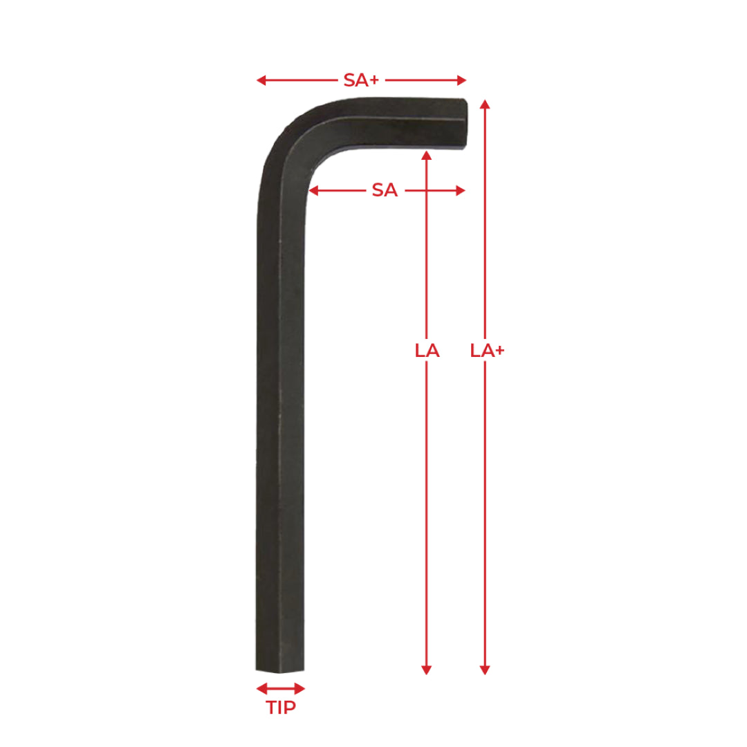 3mm Short Hex-L Key made from durable Eklind Alloy Steel, featuring a rust-resistant black finish for reliable use.