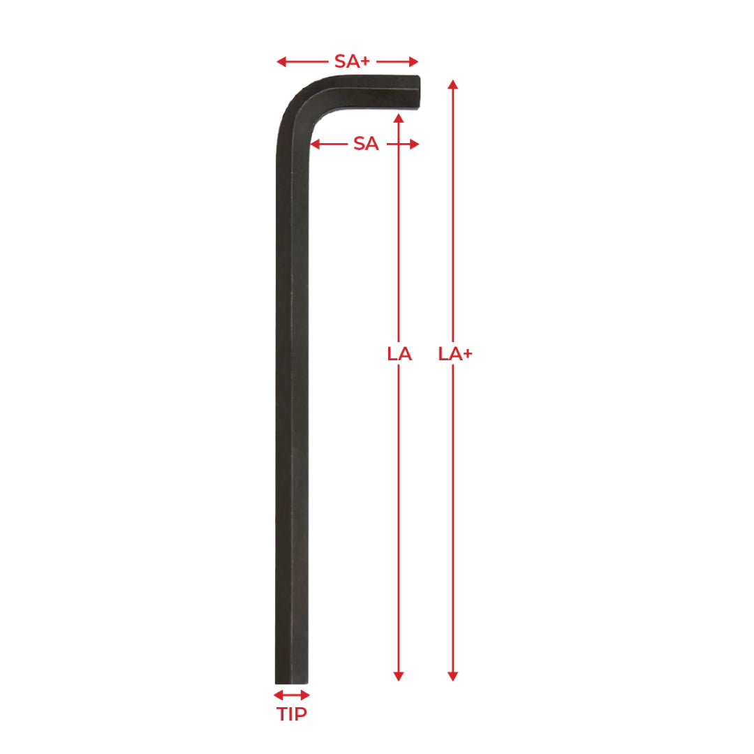 EKLIND 24mm Long Hex-L Key with industrial-grade design, heat-treated alloy steel, and rust-resistant black finish for durability.