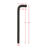 EKLIND 19mm Ball Hex-L Key, durable alloy steel tool with rust-resistant finish, designed for angled fastener access.
