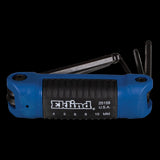 EKLIND Ergo-Fold Ball Key Set with five durable hex keys, featuring a ball end design for hard-to-reach fasteners.