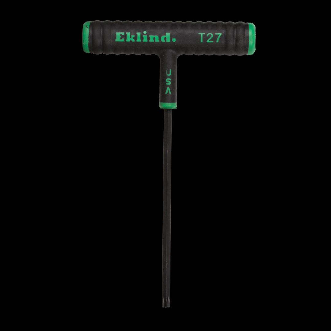 EKLIND Torx T-Key TX27 with 150mm handle, made of Eklind Alloy Steel, featuring a rust-resistant finish and ergonomic design.