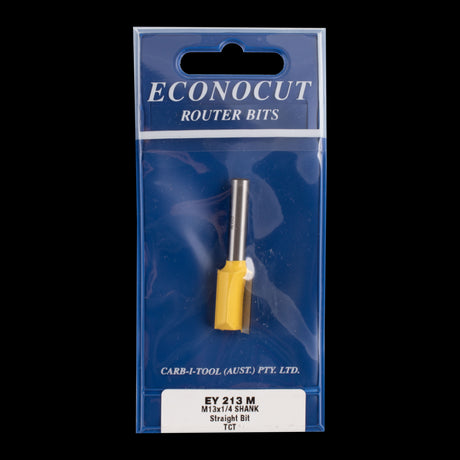 ECONOCUT Straight Bit featuring a 2-flute carbide design, ideal for grooving, trenching, and precision woodworking tasks.