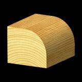 Carbide-tipped rounding over bit with ball bearing guide for precise, decorative edges on woodworking projects.