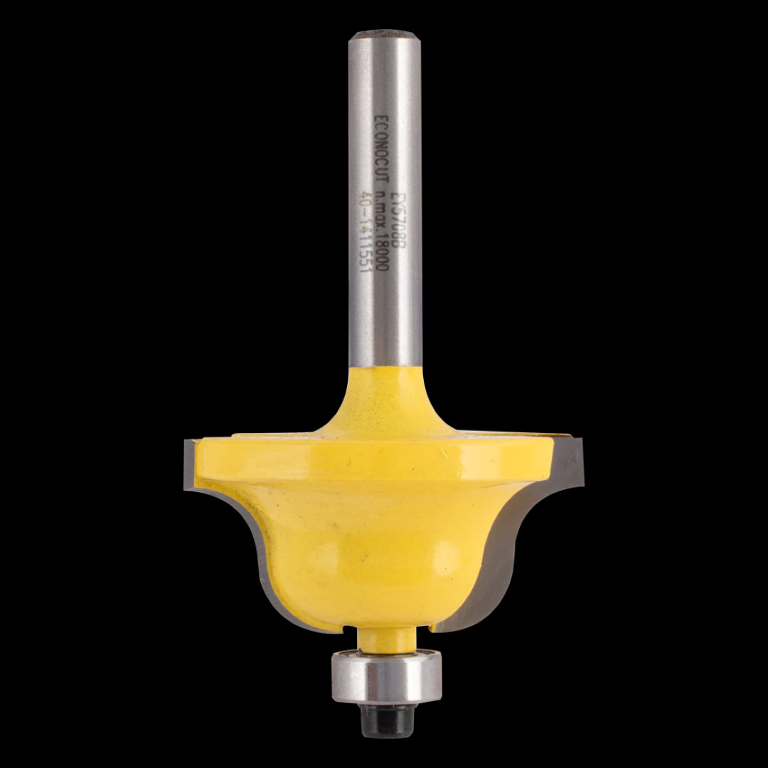 ECONOCUT Roman Ogee Bit with Ball Bearing for precise S-shaped profiles, featuring durable carbide-tipped construction and 2 flutes.