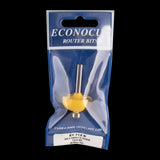 ECONOCUT Cove Bit with ball bearing guide for precise concave edges and decorative finishes; carbide-tipped, 2-flute design.