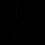 ECONOCUT Classical Bit with ball-bearing guide, 2 flute, carbide-tipped, ideal for precise decorative moulding in woodworking.