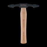 Alt text: "Faithfull Hickory Double Scutch Hammer with dual comb slots, sturdy hickory handle, ideal for brick cleaning and masonry."