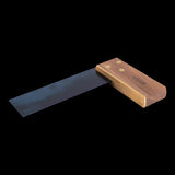 FOOTPRINT 150mm Carpenters Square with walnut stock and brass rivets, ideal for marking precise 90° angles in woodworking.