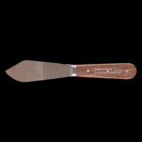 FOOTPRINT Putty Knife with clipt point blade, crafted from spring tempered steel, ideal for intricate putty tasks.