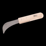 FOOTPRINT Linoleum Knife featuring a beechwood handle and curved hooked blade for precise, effortless cutting of flooring materials.