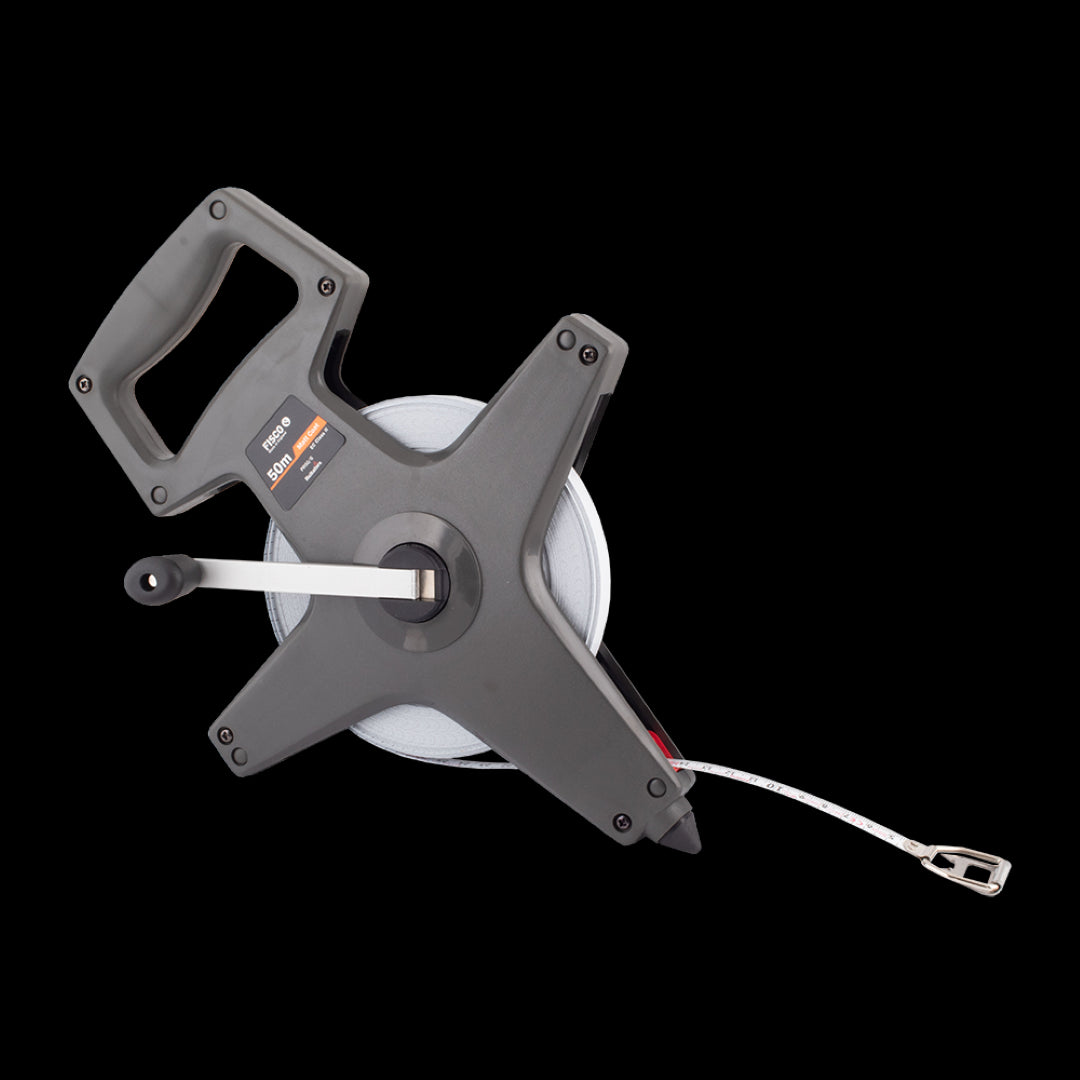 FISCO 50m Polyester Coated Steel Measuring Tape