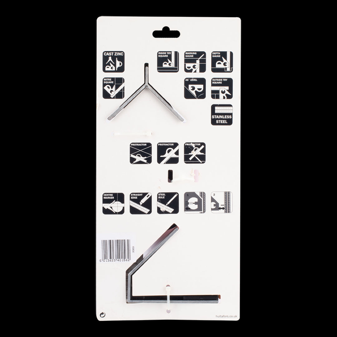 FISCO 300mm Combination Square featuring stainless steel blade, graduated protractor, vials, and durable cast zinc stock.