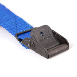 Durable 2m blue lashing strap with 400kg capacity, steel buckles, and eco-friendly materials for versatile securing needs.