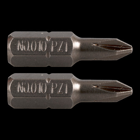 GFB No.1 Pozi Bit - 25mm for precise fastening; durable, versatile tool for woodworking, cabinetry, and automotive repairs.