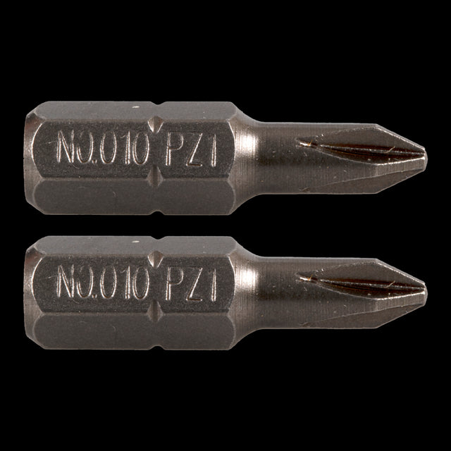 GFB No.1 Pozi Bit - 25mm for precise fastening; durable, versatile tool for woodworking, cabinetry, and automotive repairs.