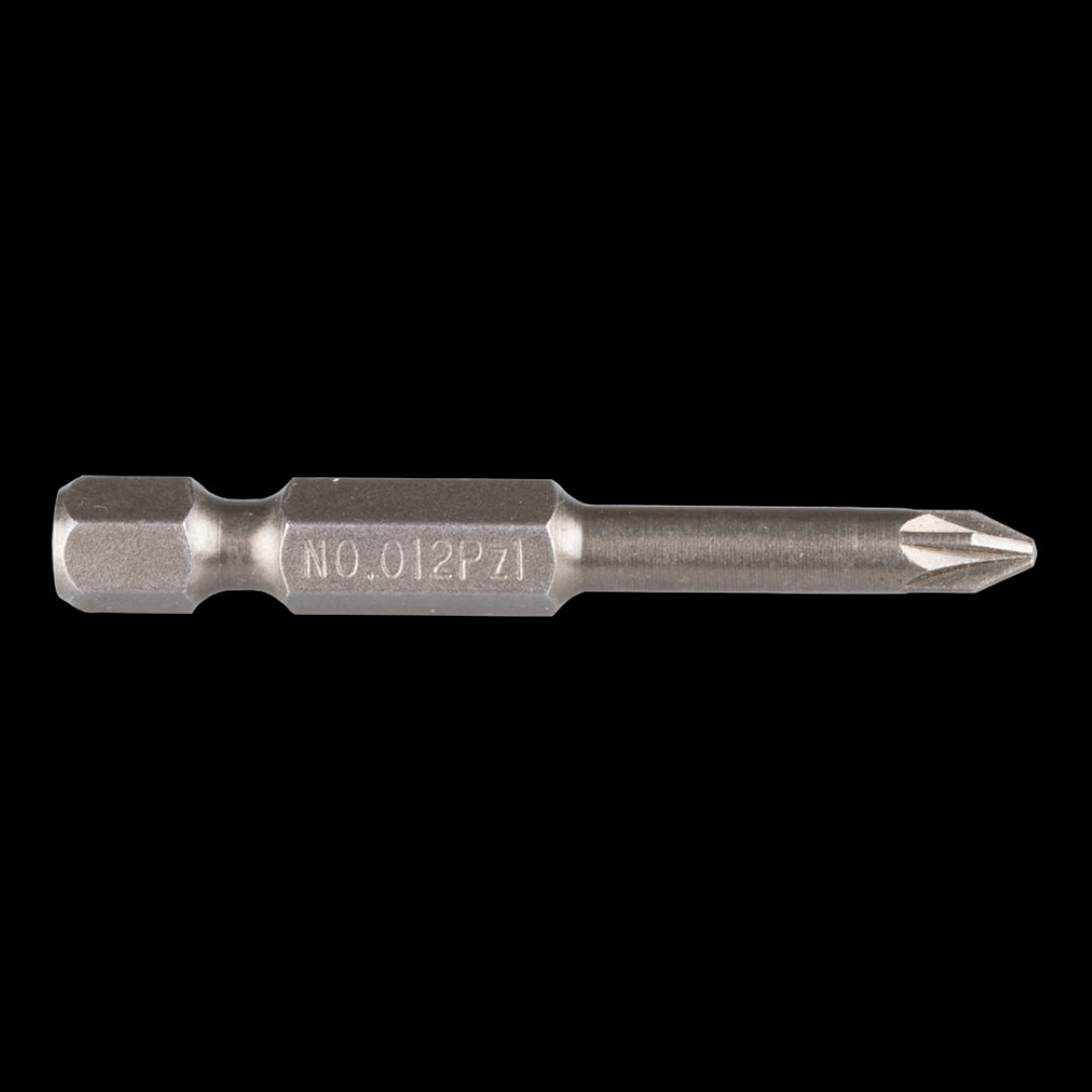 GFB No.1 Pozi Bit - 50mm, a durable and precise screwdriver bit for efficient fastening in construction and electrical tasks.