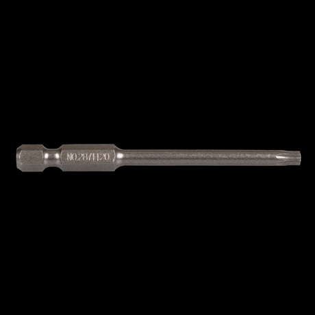 GFB T-20 Torx tamper-proof bit, 75mm long, designed for precision and durability in automotive and electronics applications.