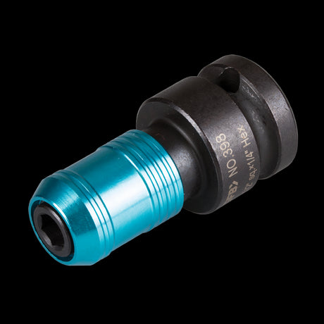 GFB adaptor connects 1/2" drive sockets to 1/4" quick-release bits, enhancing toolkit versatility and efficiency.