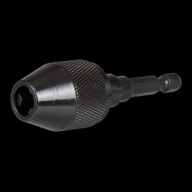 GFB 6mm keyless chuck with 1/4 inch shank for easy, tool-free bit changes, ideal for various drilling tasks.