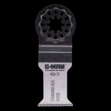 G-MAN Oscillating Saw Blade for wood, plastic, and plaster, designed for precision cutting and enhanced sawing progress.