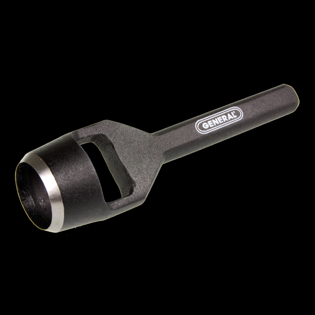 GENERAL 25mm Arch Wad Punch for precision cutting in soft metals; ergonomic design for comfort and durability.