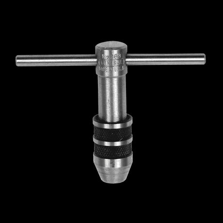 General Plain Tap Wrench (1.6mm-4mm) with ergonomic T-handle and self-centering jaws for precise threading projects.