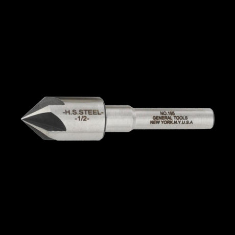 1/2" HSS Countersink Bit with 82-degree pitch, ideal for smooth finishes in metal, wood, and versatile projects.