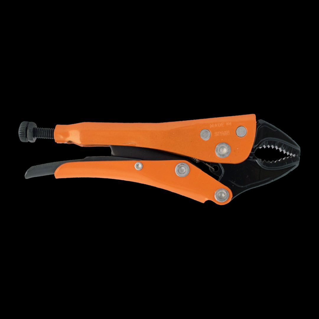 Versatile GRIP-ON 145mm locking plier with curved jaws, wire cutter, and ergonomic design for effective grip and comfort.