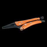 GRIP-ON 175mm Long Nose Locking Plier with adjustable jaws, ergonomic design, and corrosion-resistant finish for versatile use.