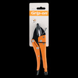 GRIP-ON 200mm Sheet Metal Clamp with ergonomic design, curved jaws, and corrosion-resistant coating for versatile metalwork.