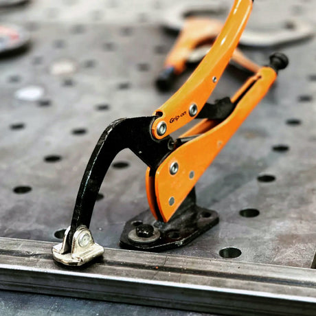 GRIP-ON 280mm Table C-Clamp with robust forged steel, adjustable jaw, ergonomic design, and no-pinch easy release mechanism.